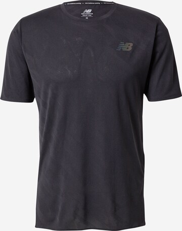 T-Shirt fonctionnel new balance en noir : devant