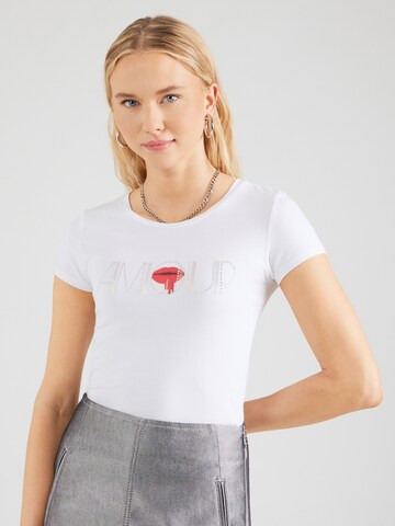 GUESS Shirt 'Amour' in Wit: voorkant