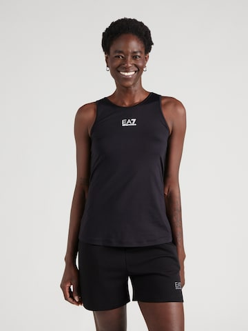 EA7 Emporio Armani Top in Schwarz: Vorderseite