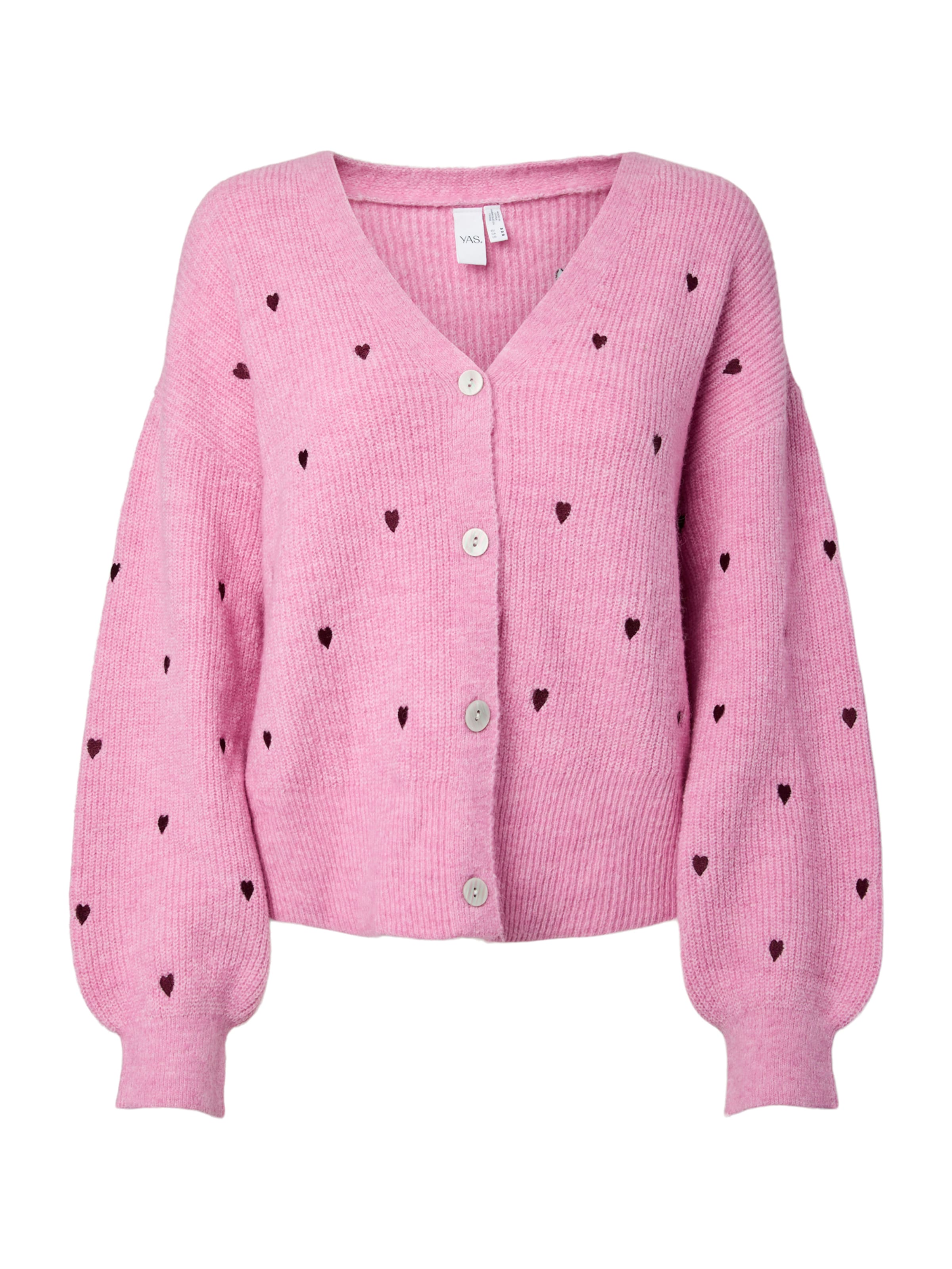 Cardigan 'YASFLEUR' YAS en rose : devant