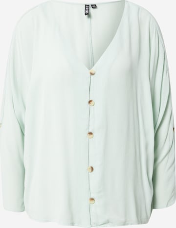 PIECES Blouse 'Sanne' in Green: front