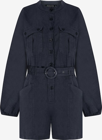 FRESHLIONS Jumpsuit 'Jade' in Blau: Vorderseite