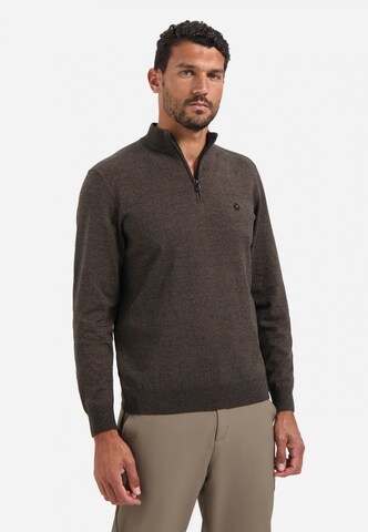 No Excess Sweater in Brown: front