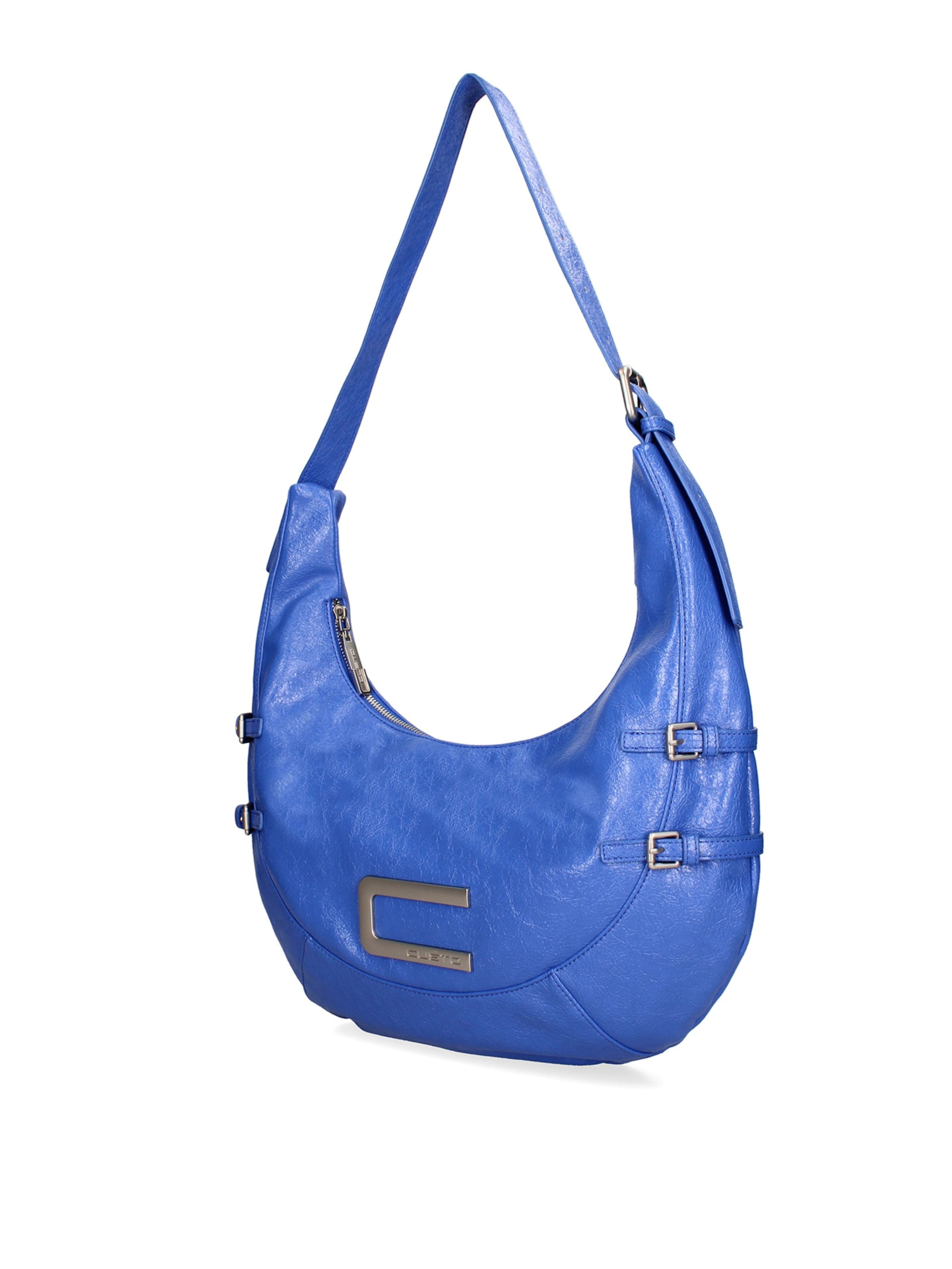 Borsa a spalla di Custo Barcelona in blu: frontale