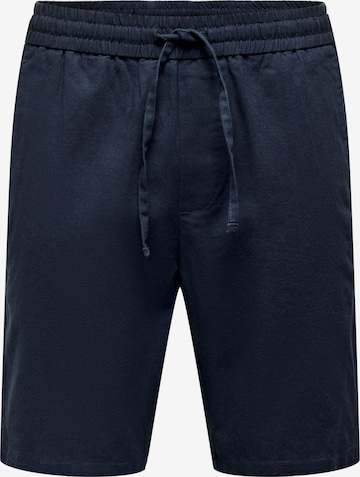 Only & Sons Regular Trousers 'Linus' in Blue: front