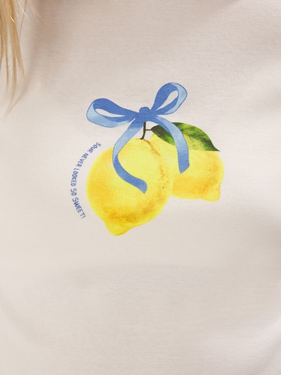 Trendyol T-Shirt in ecru / royalblau / gelb / grün, Produktansicht