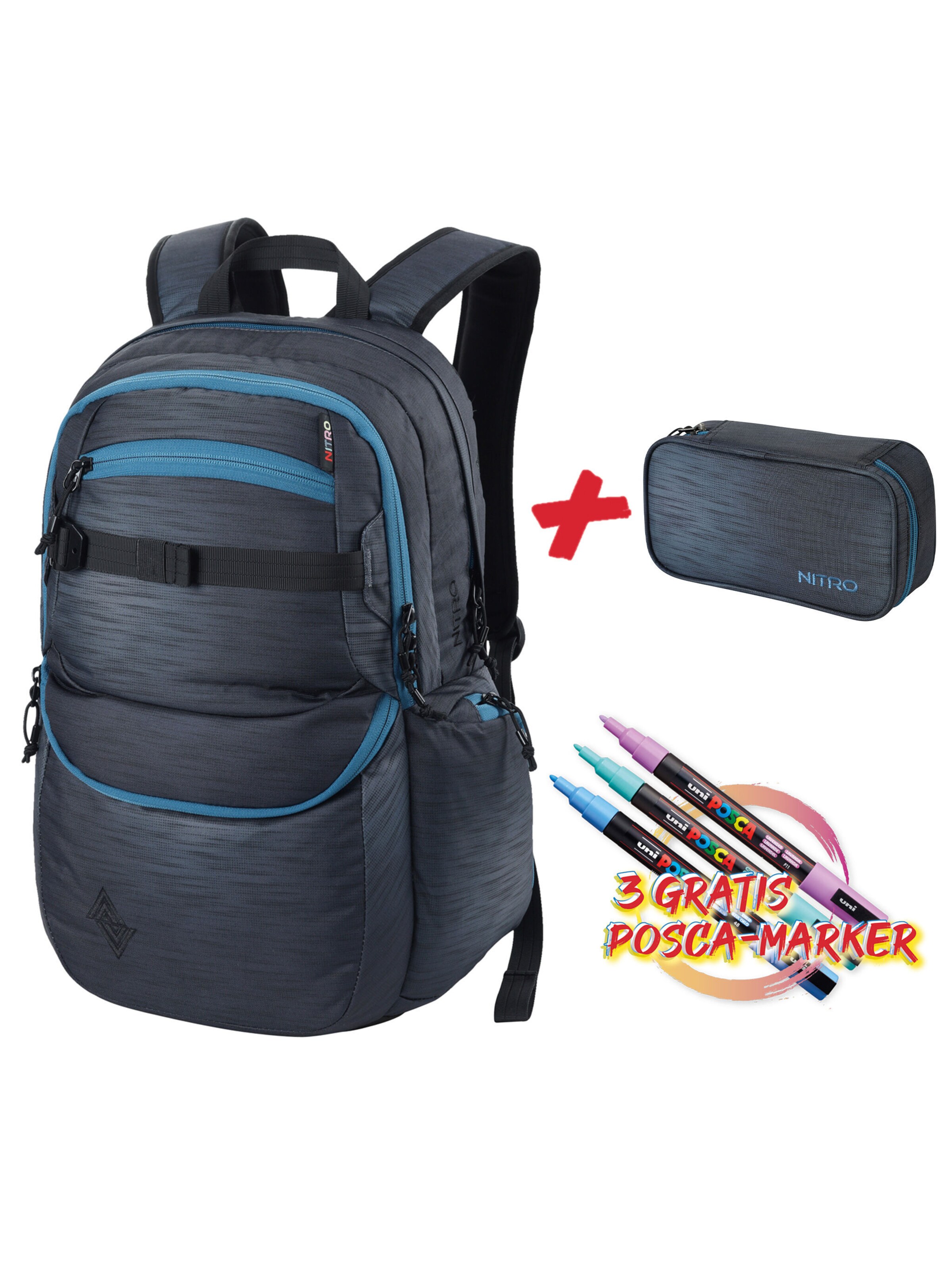 NITRO Backpack in Blue: front