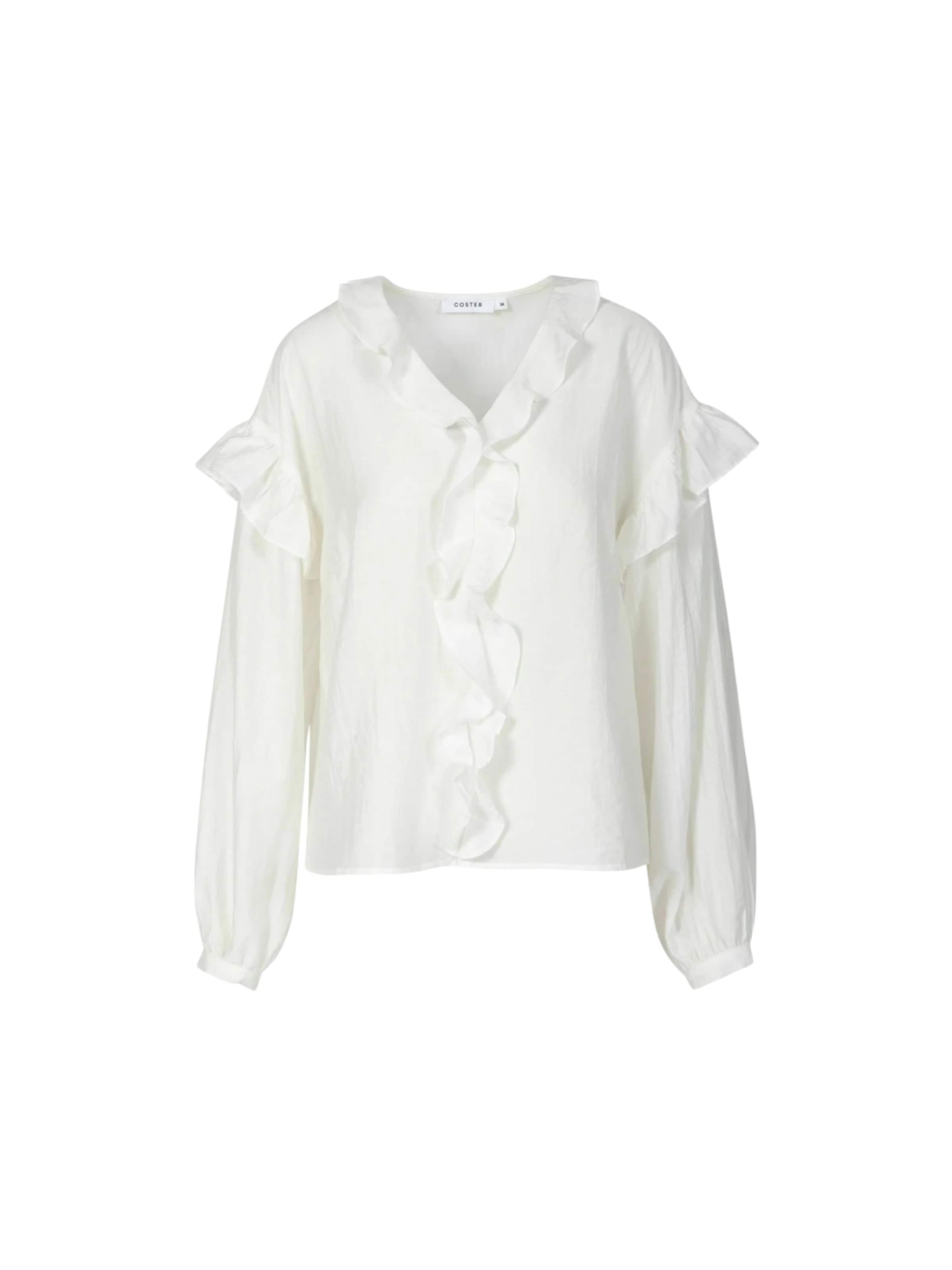 Coster Copenhagen Koszulka ' Longsleeved ' w kolorze biały: przód