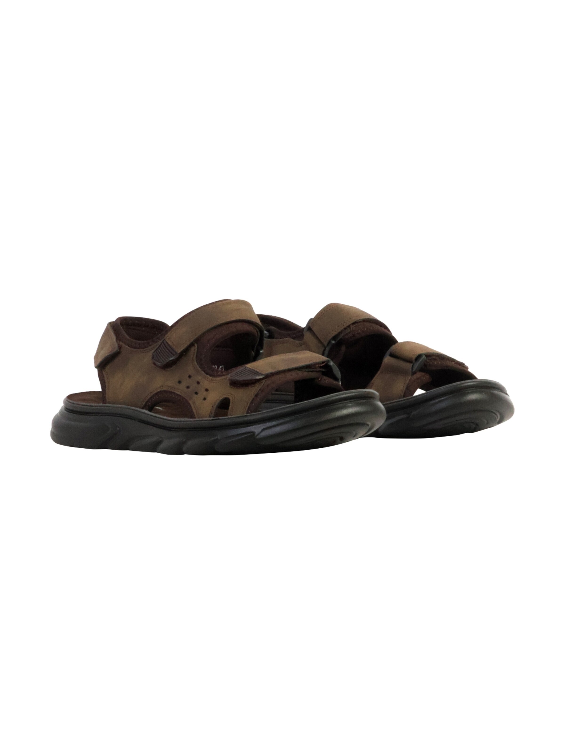 Sandales 'Flache Sandalen mit Klettverschluss' Elong en vert