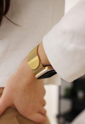 WRISTR Digitaal horloge 'Motus-Weave-Milanese' in Geel