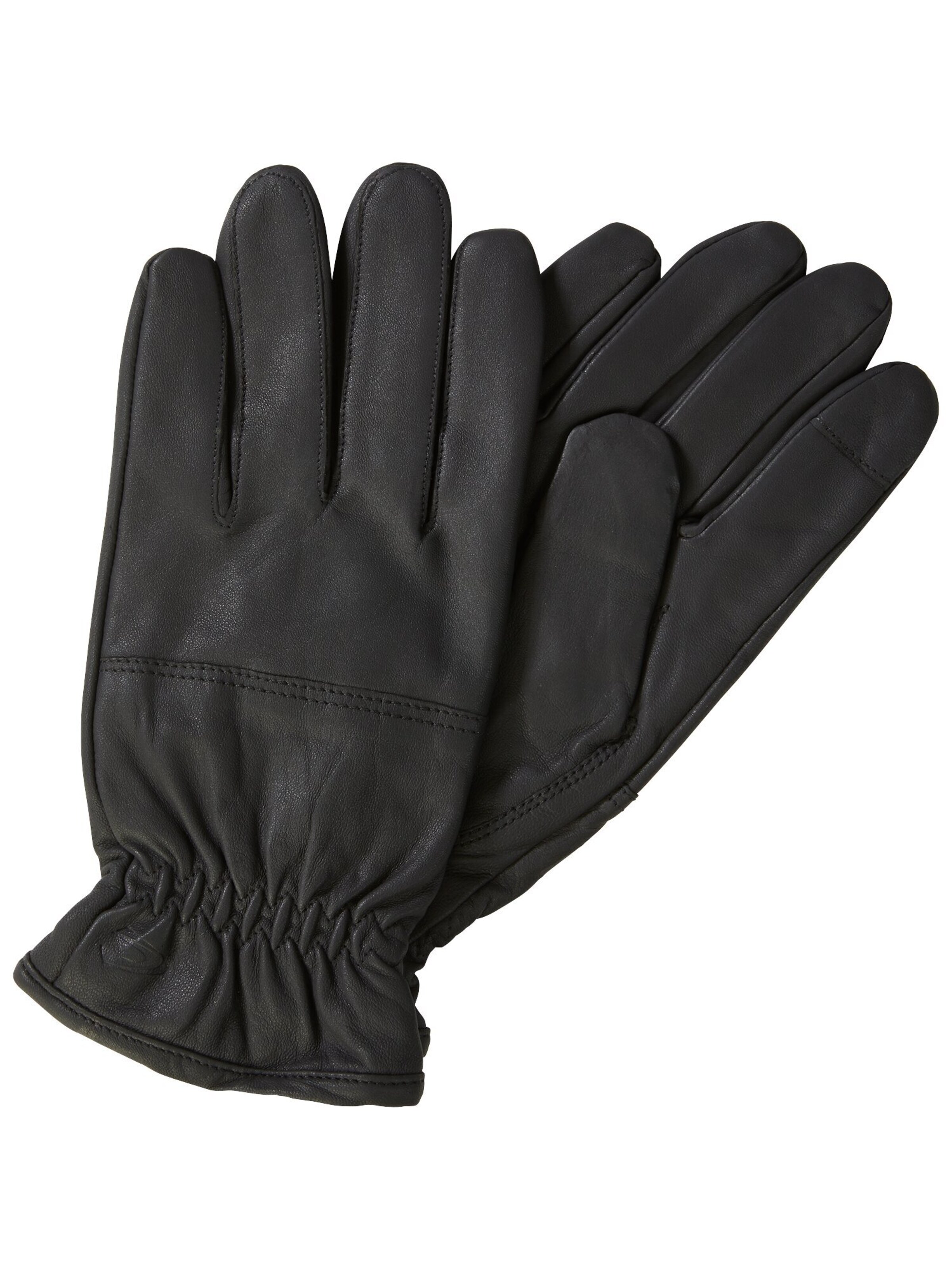 CAMEL ACTIVE Lederhandschuhe mit Screen-Tab Funktion in Schwarz: Vorderseite