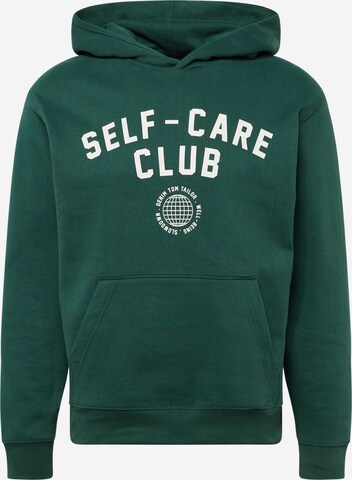 Sweat-shirt TOM TAILOR DENIM en vert : devant