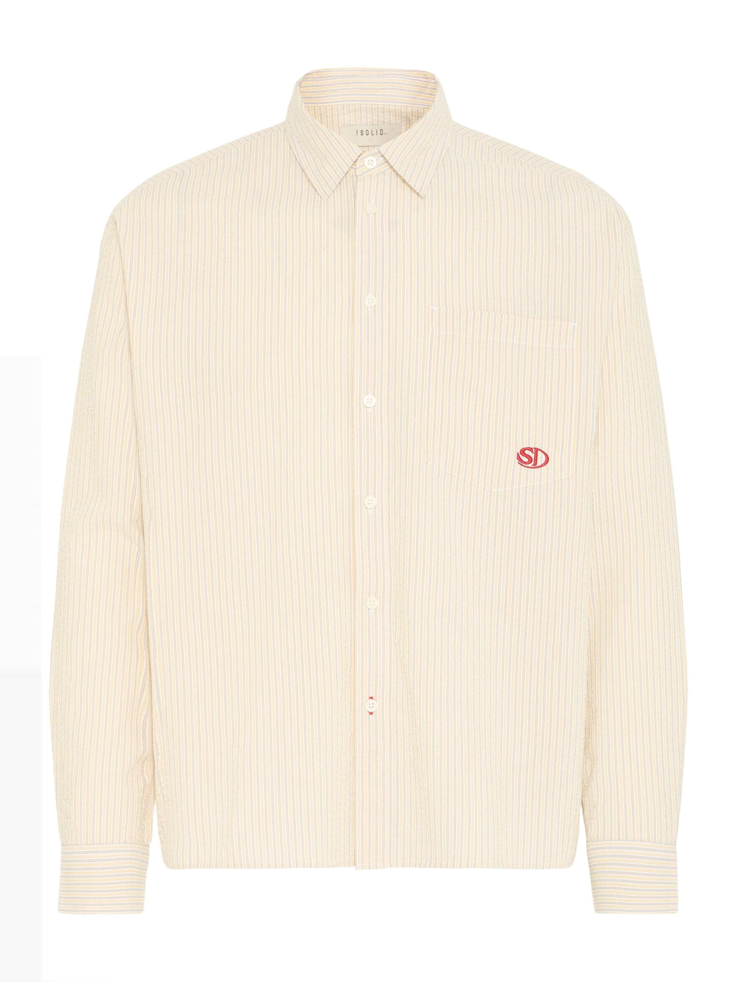 !Solid Button Up Shirt ' SDUmstead ' in Yellow, Item view