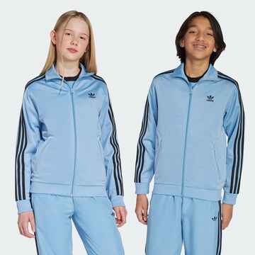 ADIDAS ORIGINALS - Casaco em moletão 'Adicolor Firebird' em azul: frente