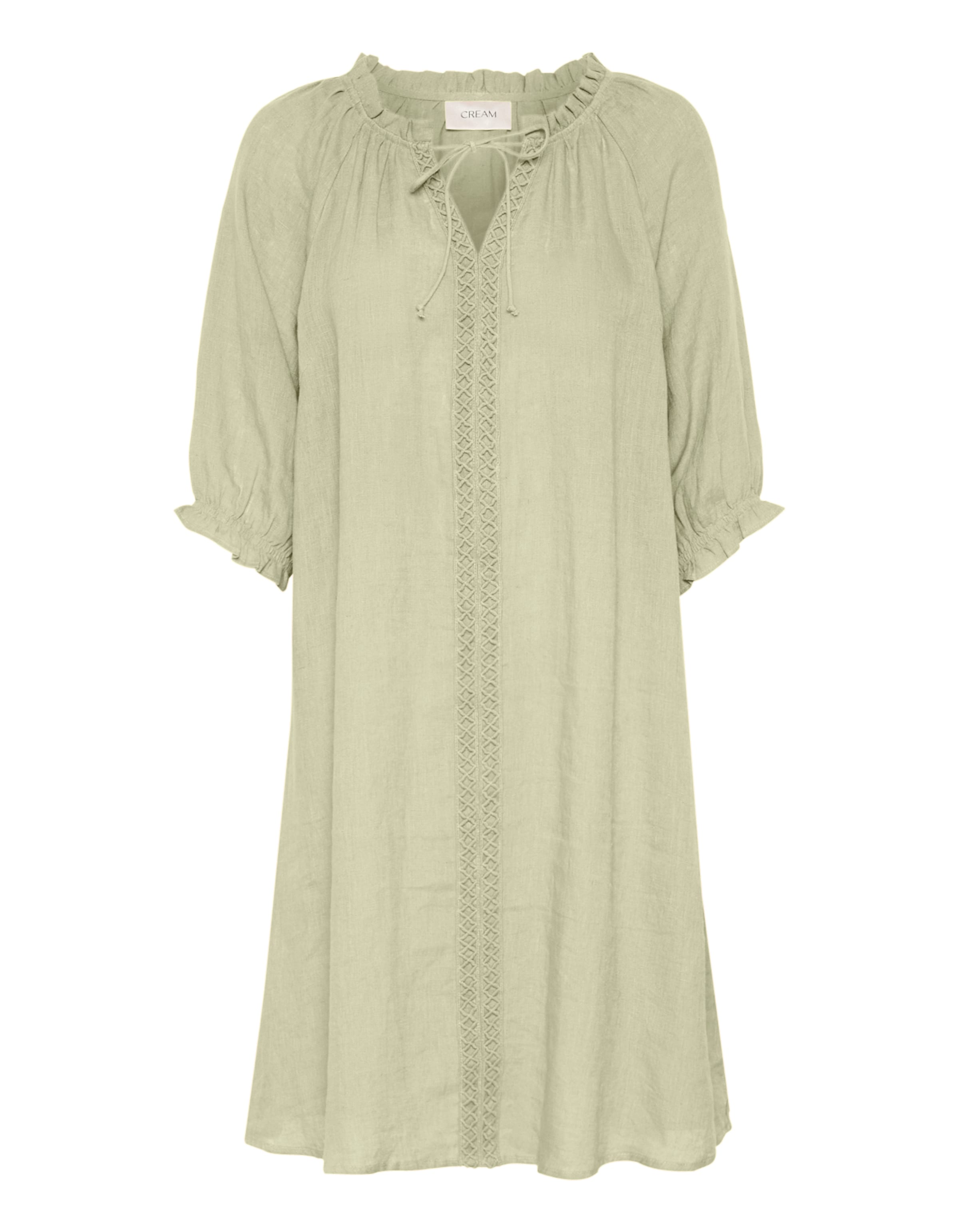 Cream Jurk 'CRBellis' in Groen: voorkant