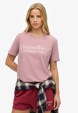 T-shirt 'Venue' Superdry en violet : devant