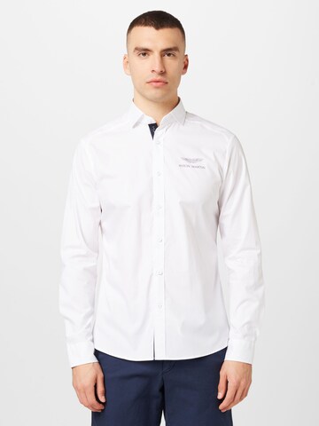 Hackett London Regular fit Button Up Shirt in White: front