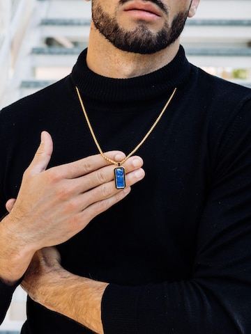 GT Collection Ketting 'Rectangle' in Blauw: voorkant