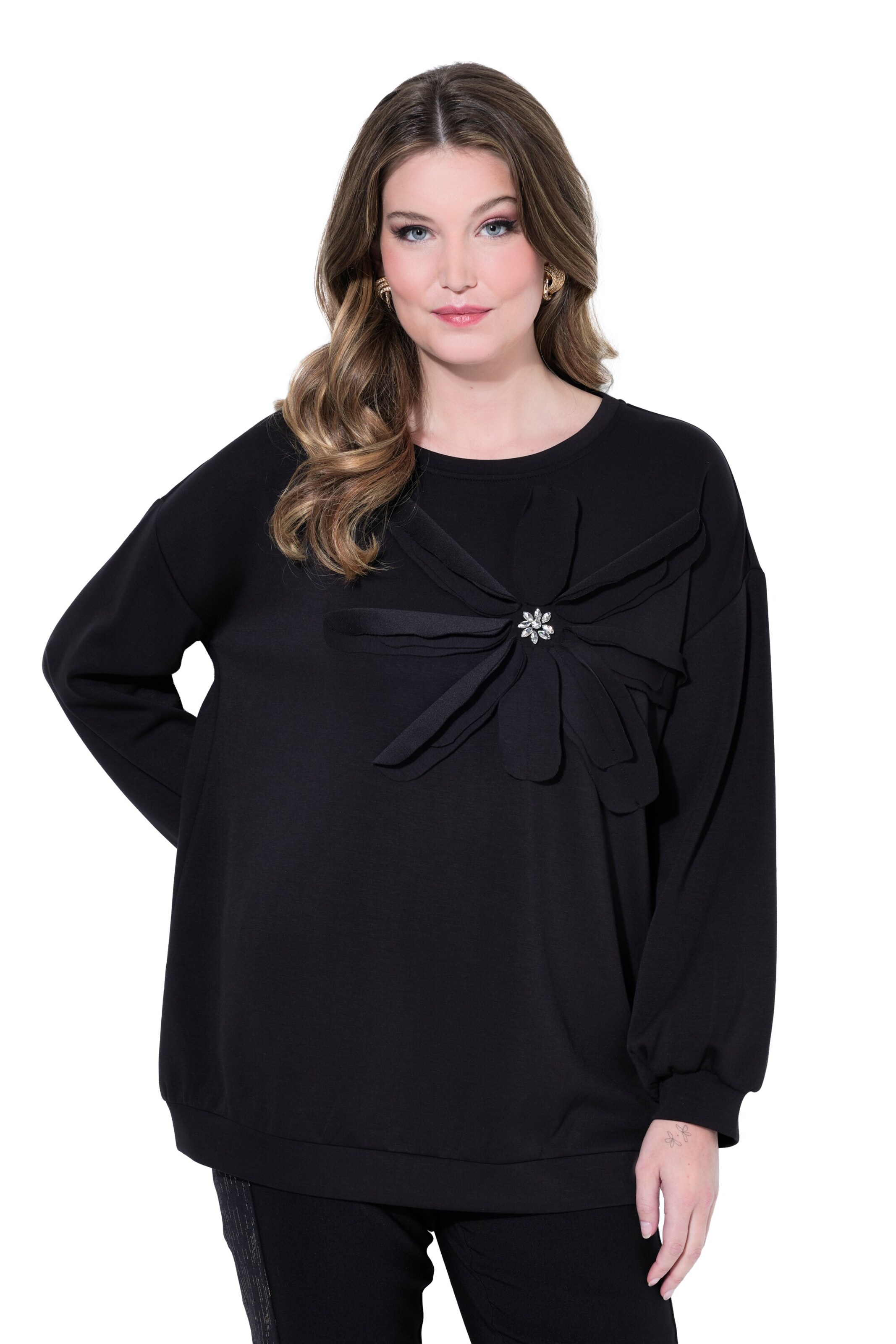 MIAMODA Sweatshirt in Black: front