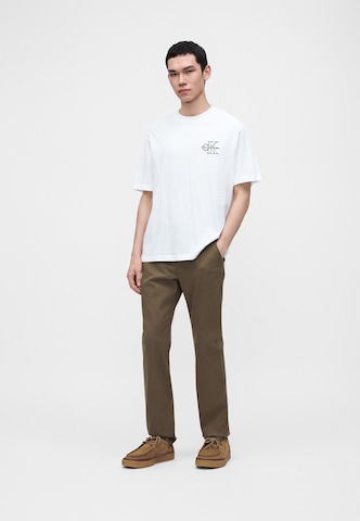 balta Calvin Klein Jeans Marškinėliai