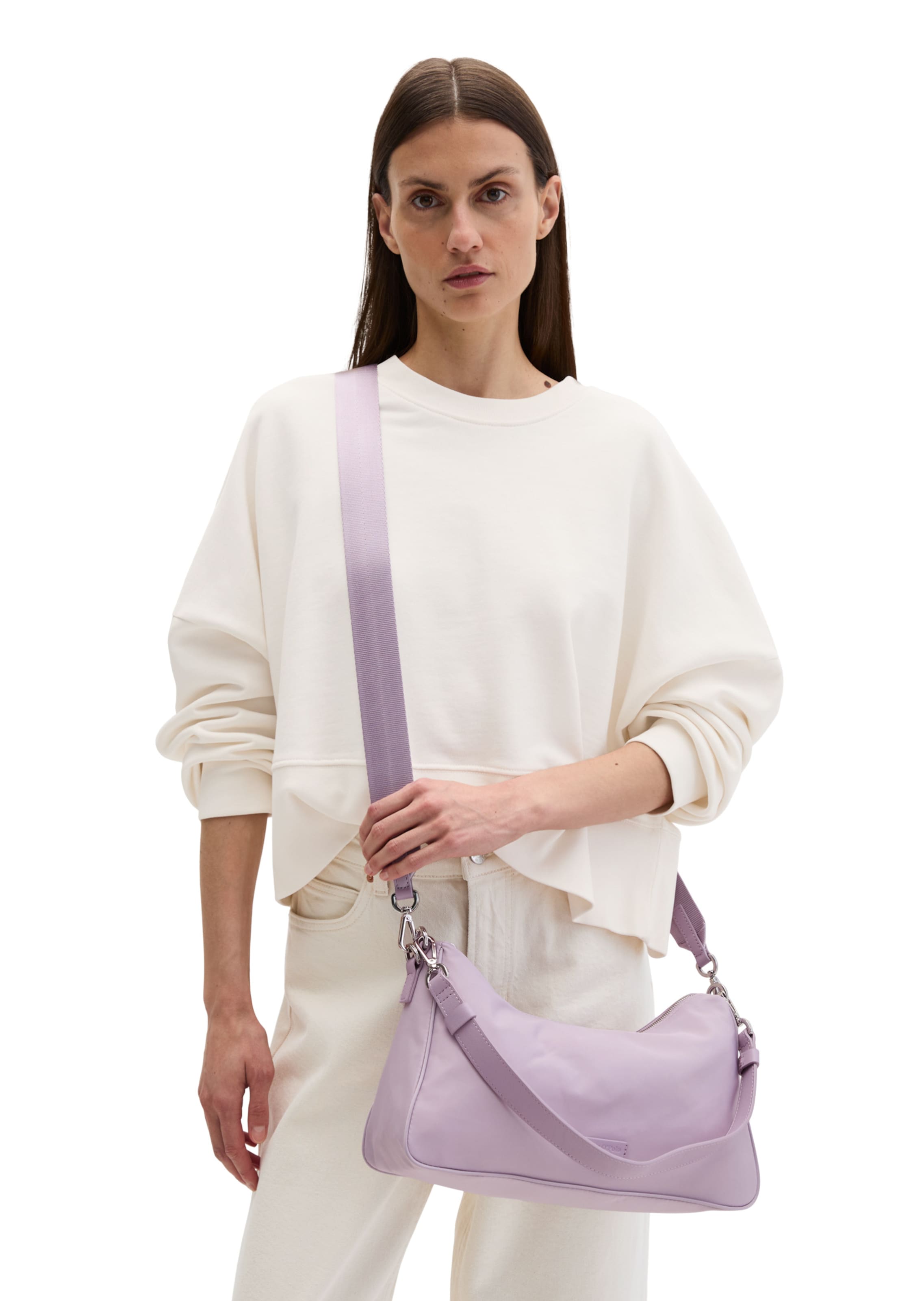 Marc O'Polo Schoudertas in Lila: voorkant