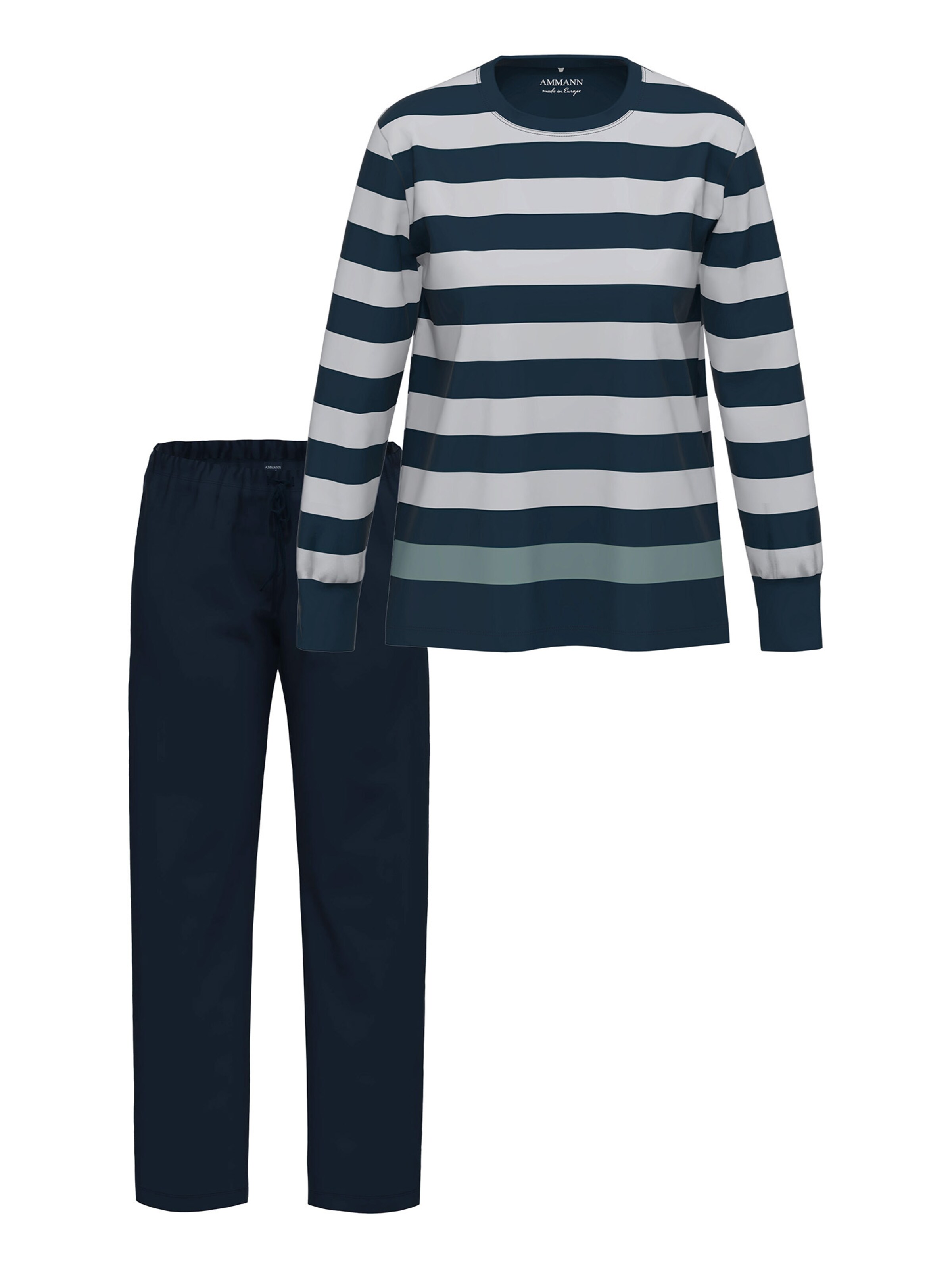 Ammann Pajama 'Night & Home' in Blue: front