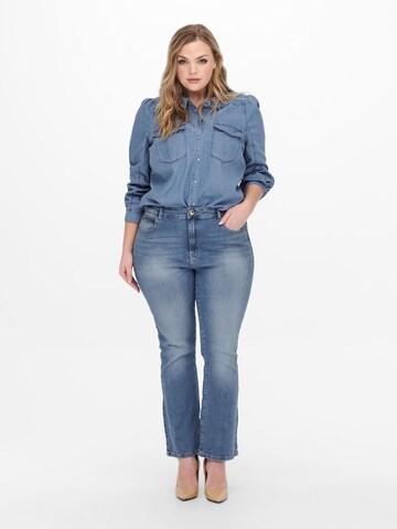 ONLY Carmakoma Flared Jeans 'Charles' in Blauw