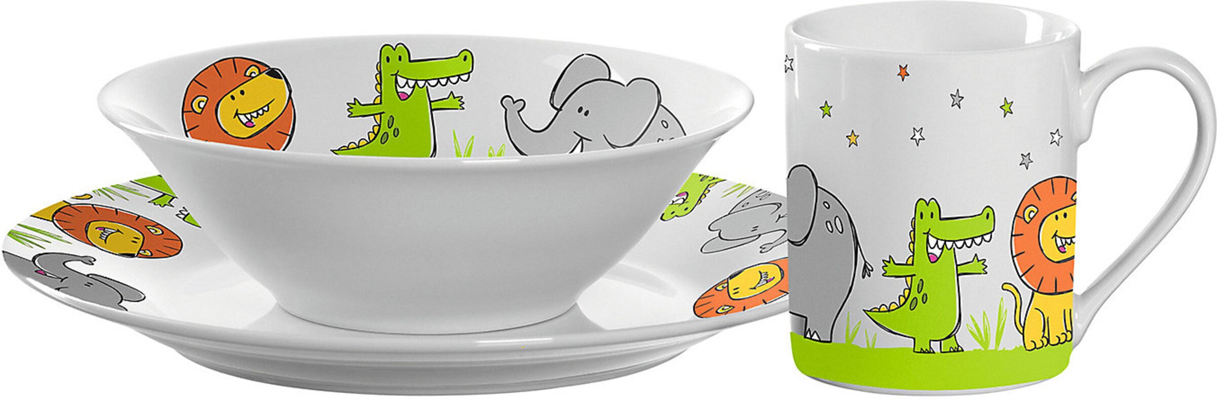 Frauen Wohn-Accessoires LEONARDO Kindergeschirrset 'BAMBINI' in Mischfarben - JI30487 Frauen Wohn-Accessoires LEONARDO Kindergeschirrset 'BAMBINI' in Mischfarben - JI30487