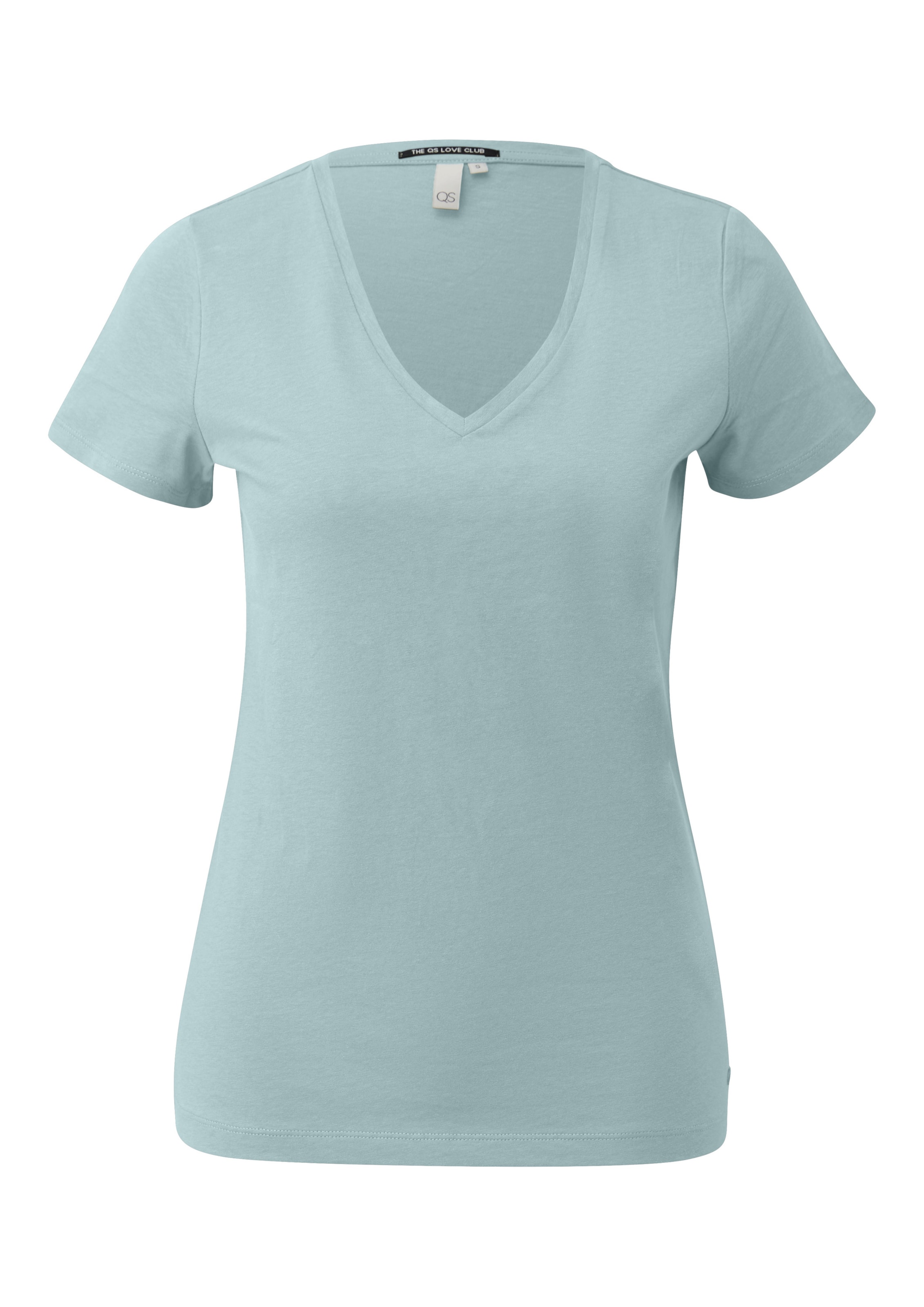 T-shirt QS en bleu : devant