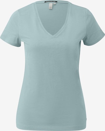 T-shirt QS en bleu : devant