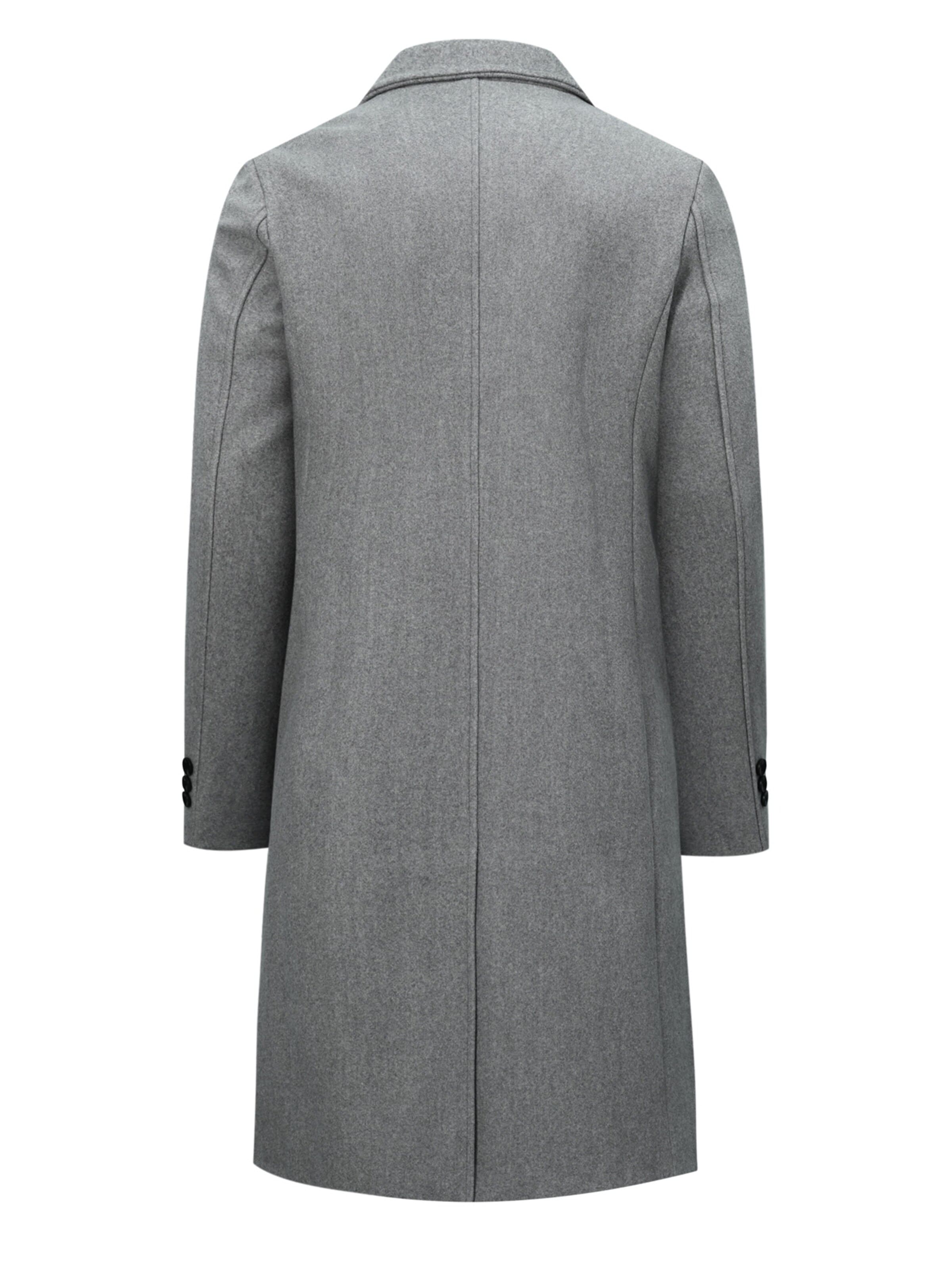 ALLTHEMEN Winter Coat 'Herbstwende' in Grey