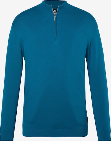 Men Plus Pullover in Blau: Vorderseite