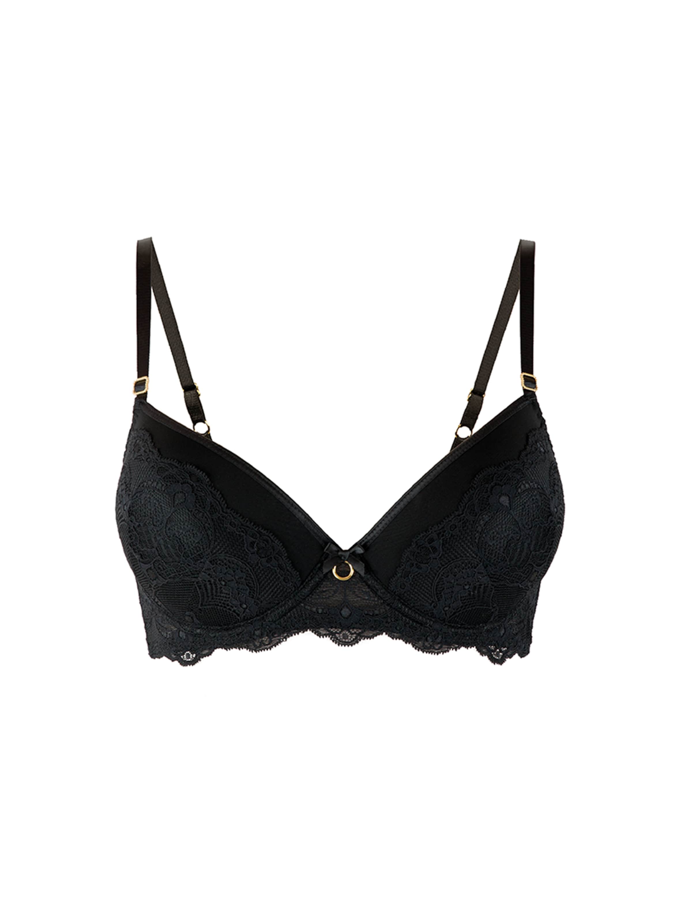 Invisible Soutien-gorge 'black crystal - Foam Bra' La Muel Lingerie en noir : devant
