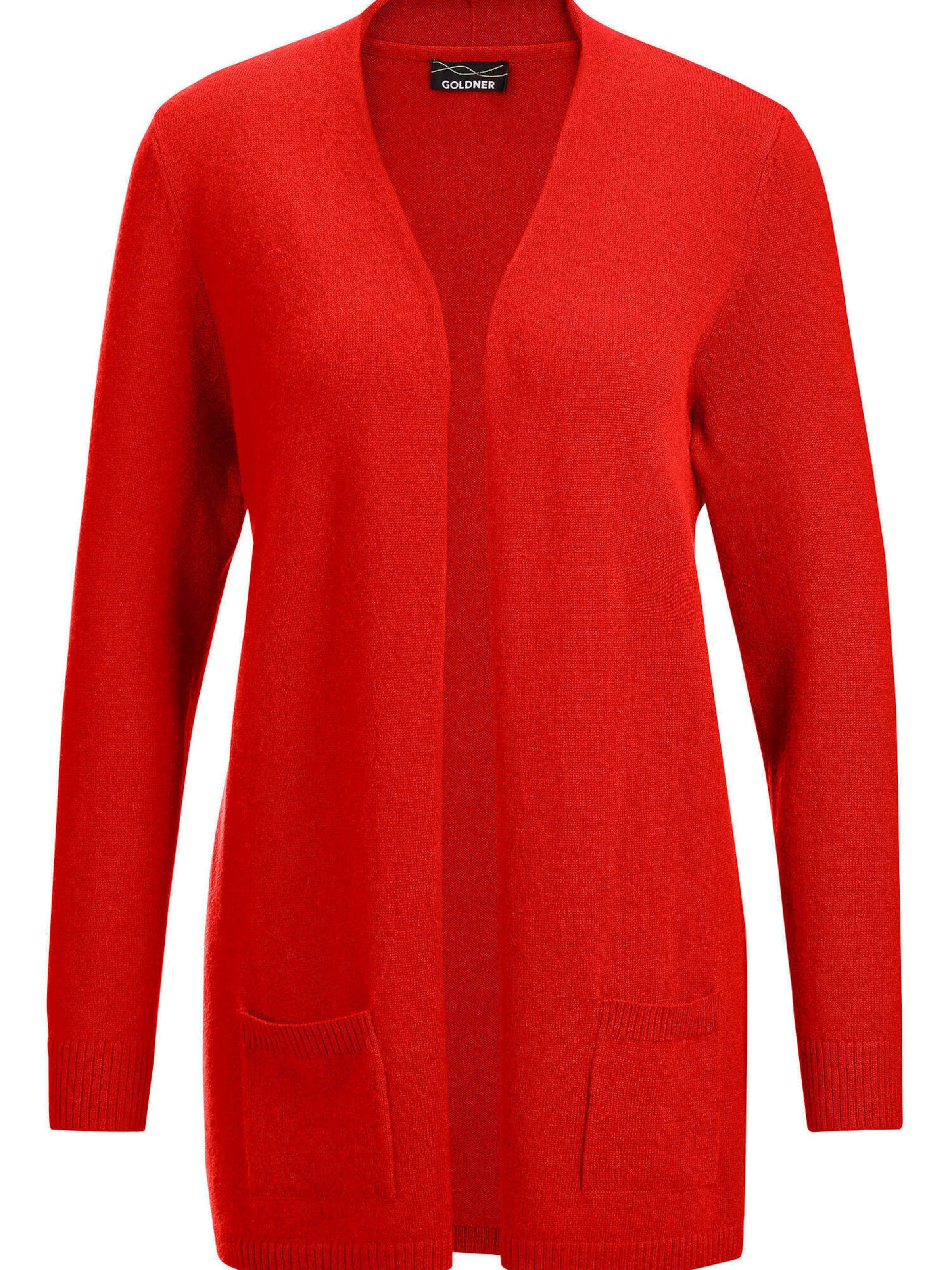 Goldner Pullover in Rot: Vorderseite