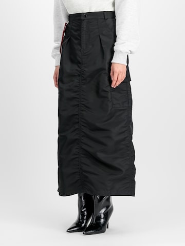 ALPHA INDUSTRIES Rok in Zwart: voorkant