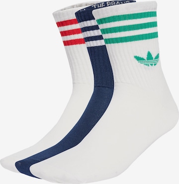 ADIDAS ORIGINALS Къси чорапи '3-Stripes Crew 3 Pairs' в синьо: отпред