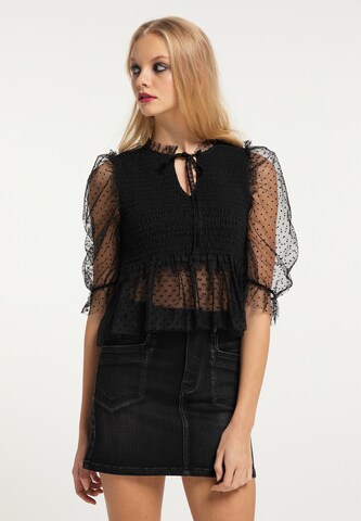 myMo ROCKS Blouse in Black: front