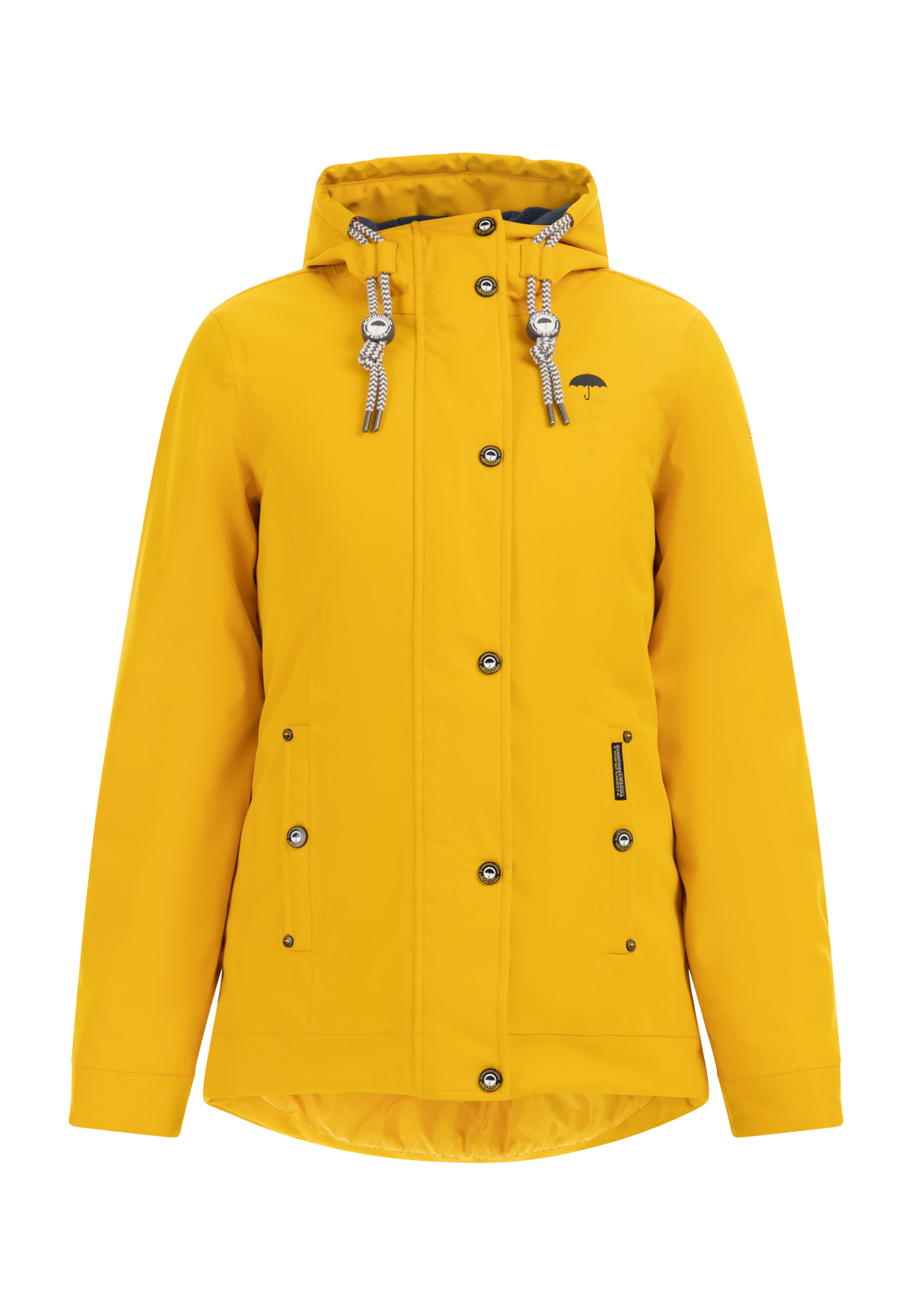 Giacca funzionale di Schmuddelwedda in giallo: frontale