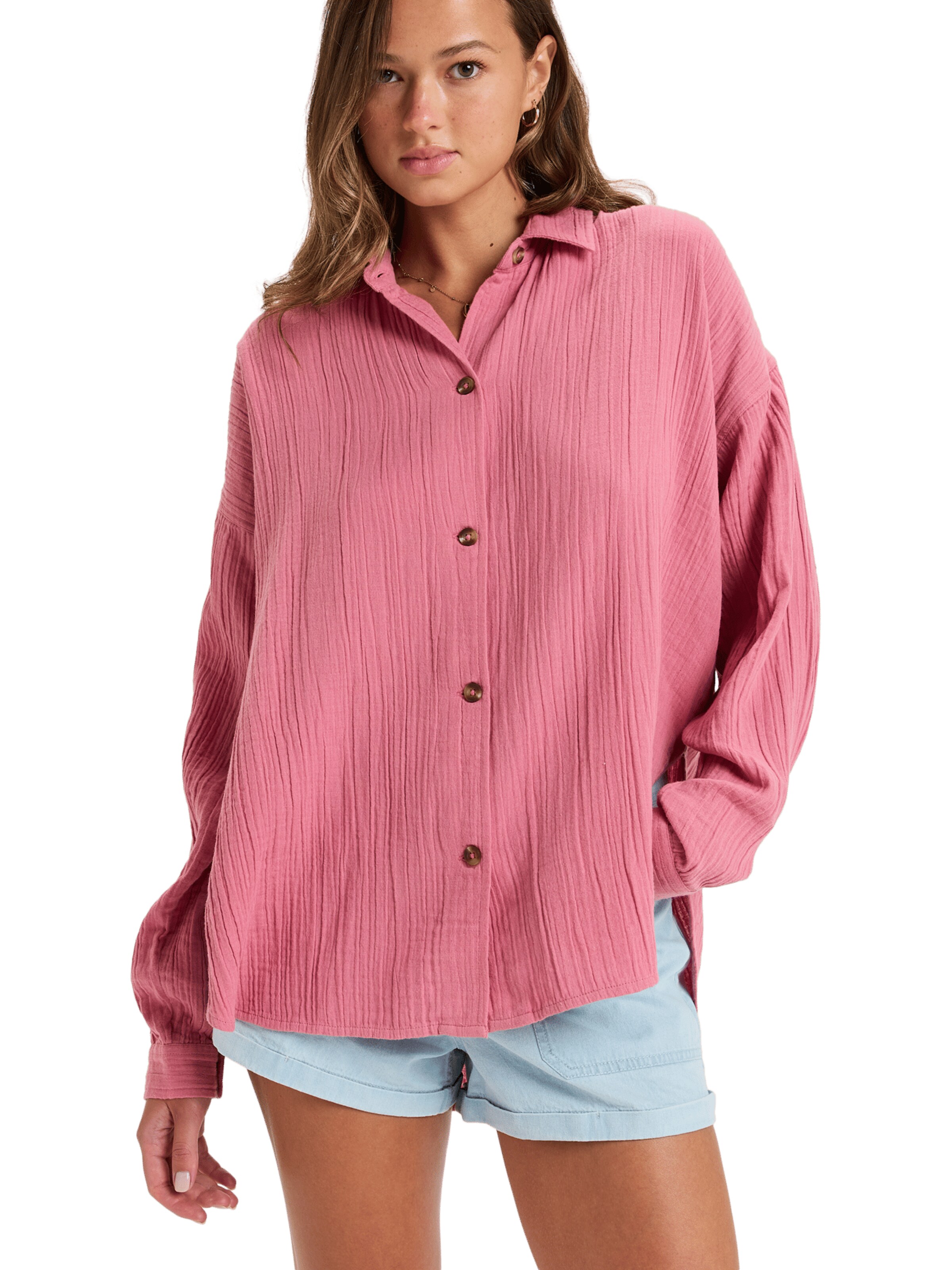 ROXY Bluse 'Morning Time' in Pink: Vorderseite