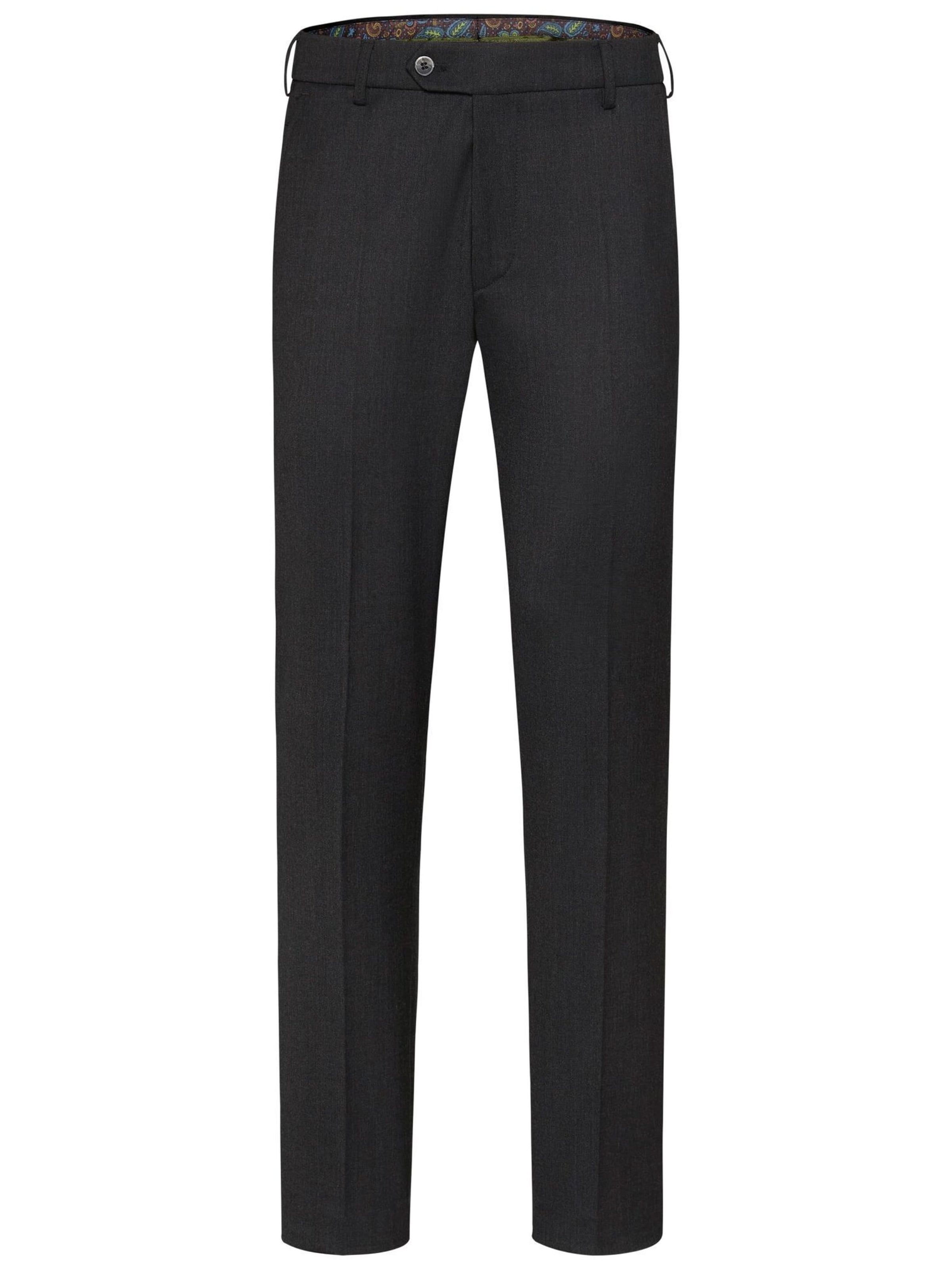 MEYER Slimfit Pantalon 'Roma' in Grijs: voorkant