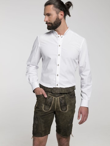 SPIETH & WENSKY Slim fit Klederdracht overhemd 'Brambach' in Wit: voorkant