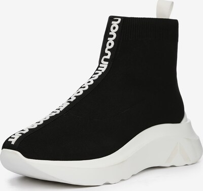 MONOSUIT Baskets hautes 'Let's Dance' en noir / blanc, Vue avec produit