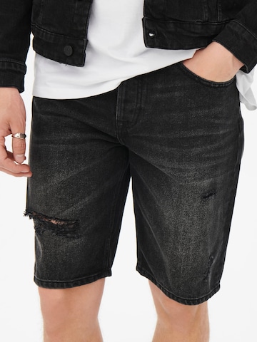 Only & Sons Regular Jeans 'Avi' i svart