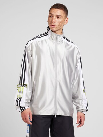 ADIDAS ORIGINALS Φθινοπωρινό και ανοιξιάτικο μπουφάν 'MEGABREAK' σε ασημί: μπροστά