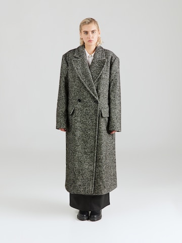 TOPSHOP Between-Seasons Coat in Black: front