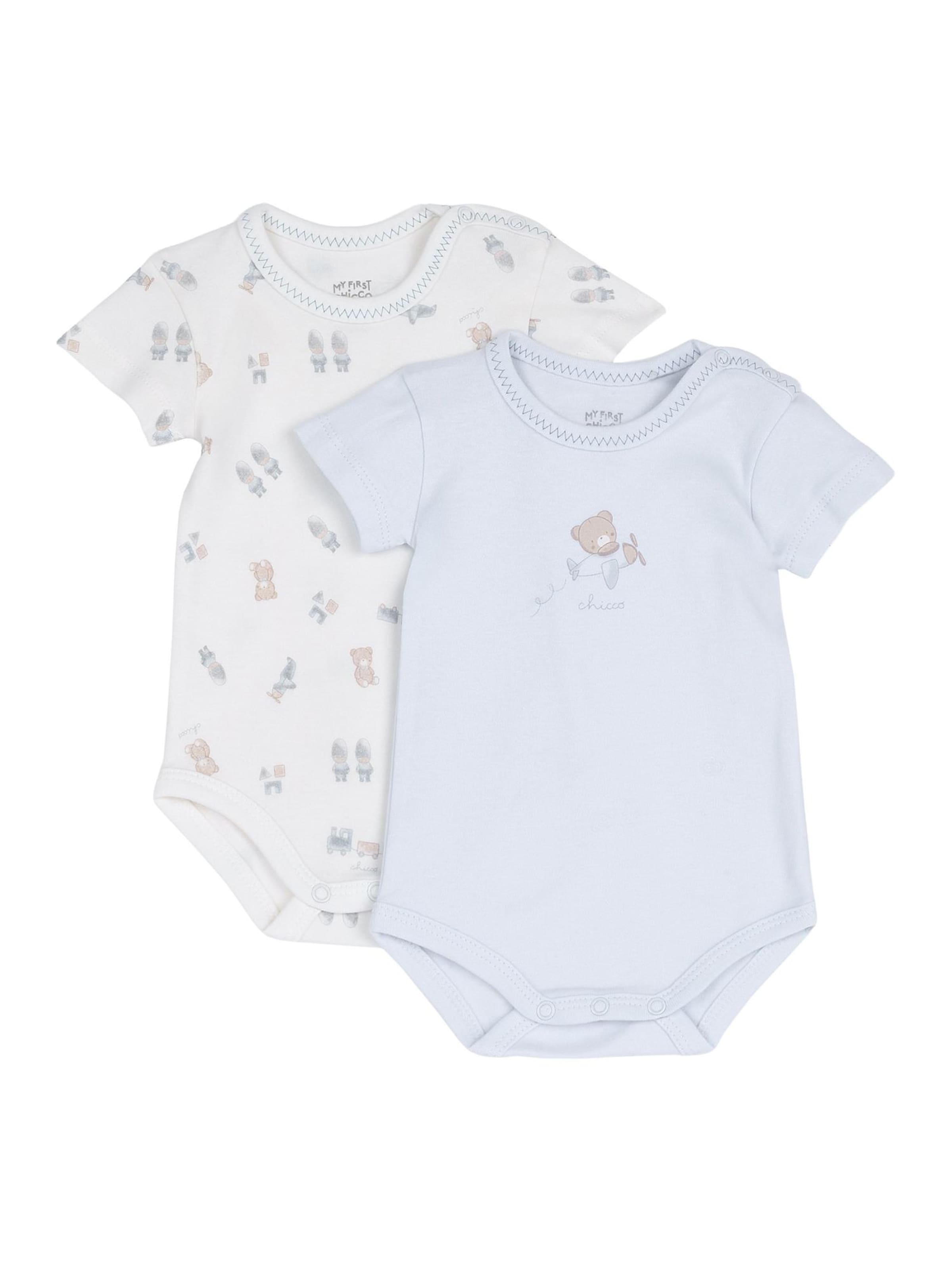 Chicco Бебешки гащеризони/боди в синьо: отпред