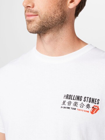 River Island T-Shirt 'ROLLING STONES' in Weiß