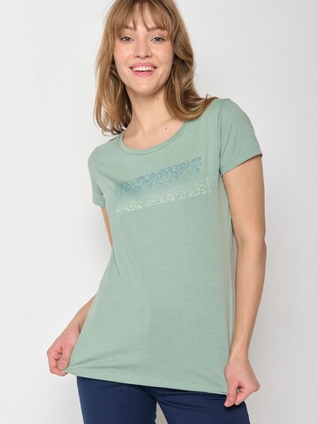 GREENBOMB Shirt 'Bike Lucky' in Green: front