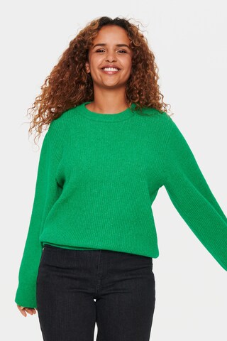 SAINT TROPEZ Pullover 'Aika' i grøn: forside