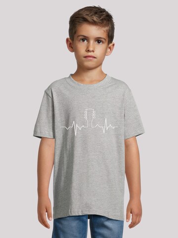 F4NT4STIC Shirt 'Gitarre Heartbeat' in Grey: front